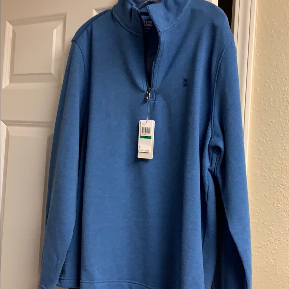 Izod Saltwater mens fleece quarter zip new w/ tags
